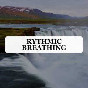 Image of waterfall to represent deep rhythmic breathing with calmness